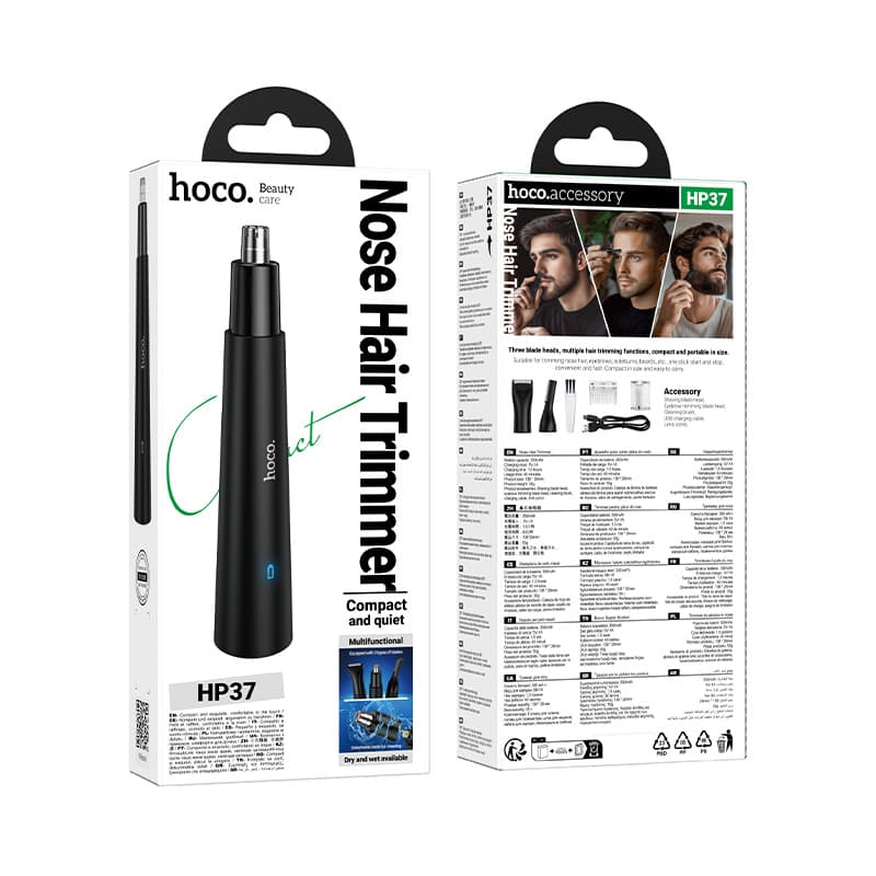 Триммер для носа ушей бровей бакенбард Hoco HP37 320mAh черный Триммер для носа ушей бровей бакенбард Hoco HP37 320mAh черный