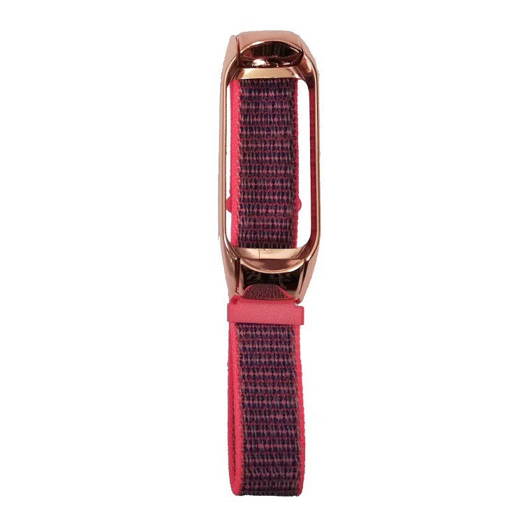 Ремешок для Mi Band 3 CBXM301 тканевый с липучкой+металл Red