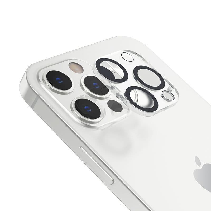 фото Защитное стекло на камеру для iphone 15 6.1/15 Plus 6.7 HOCO G13 3D прозрачное с черной окантовкой тех пак