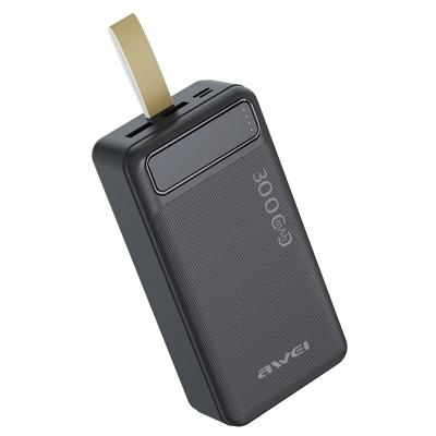 Внешний аккумулятор повербанк Power bank Awei P7K 30000mAh черный 