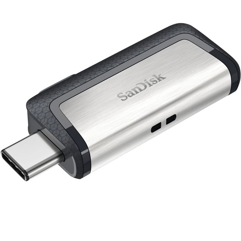 Изображение Флеш-накопитель Sandisk Ultra Dual Drive OTG USB 3.0 Type-C USB 3.1 серый/узор 64Gb