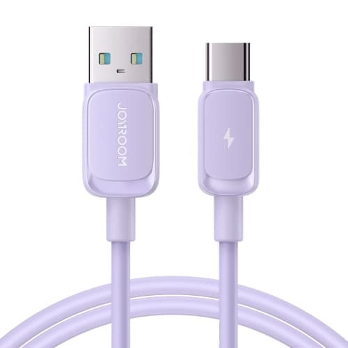 Кабель для зарядки Type-C USB Joyroom S-A14 1.2м 3A силикон фиолетовый Кабель для зарядки Type-C USB Joyroom S-A14 1.2м 3A силикон фиолетовый