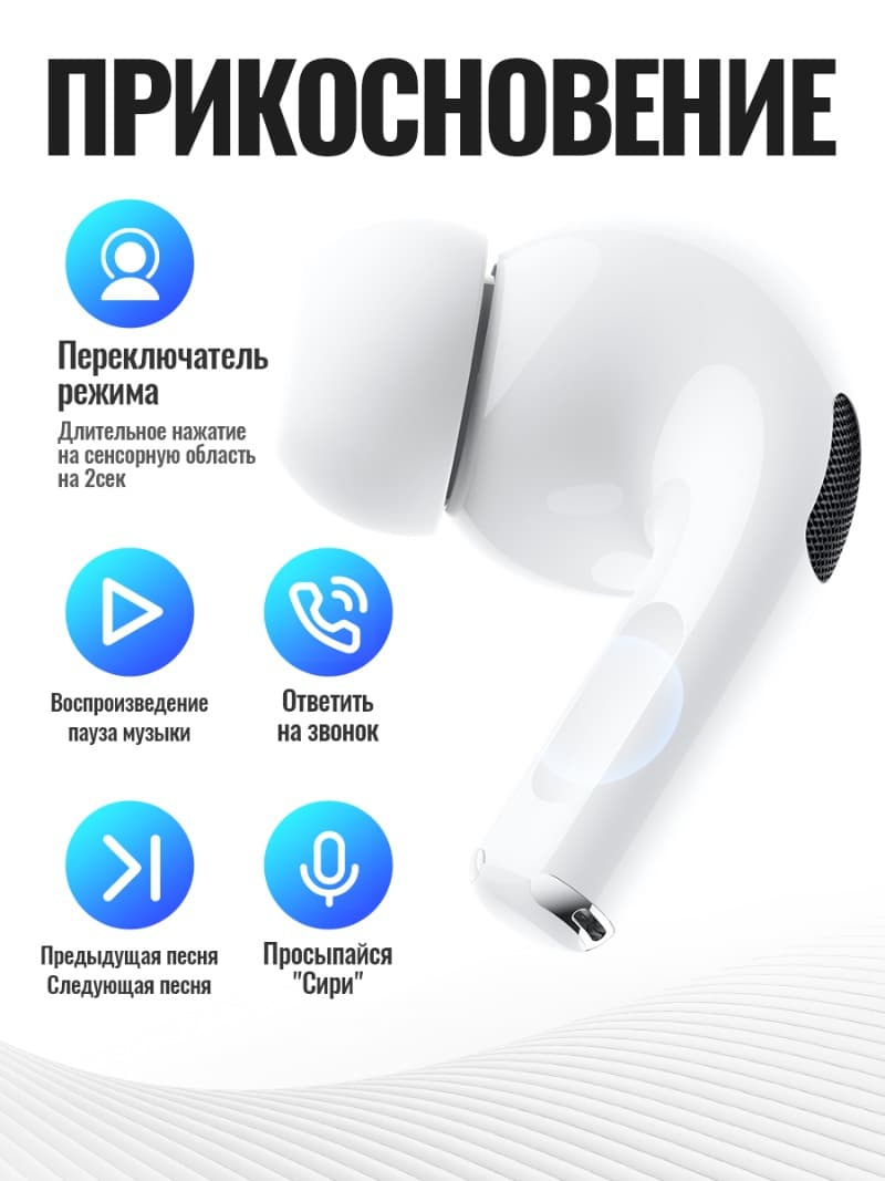 фото Наушники беспроводные Borofone BW76 Brocade с сенсорным экраном белые