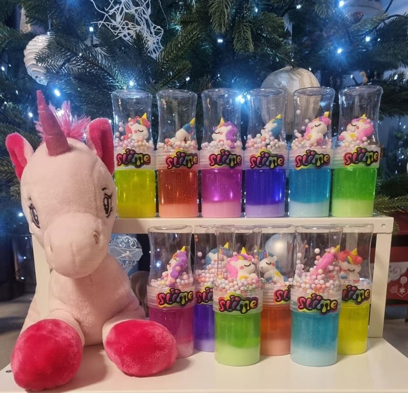 Слайм единорог с шариками 14см Слайм единорог с шариками 14см