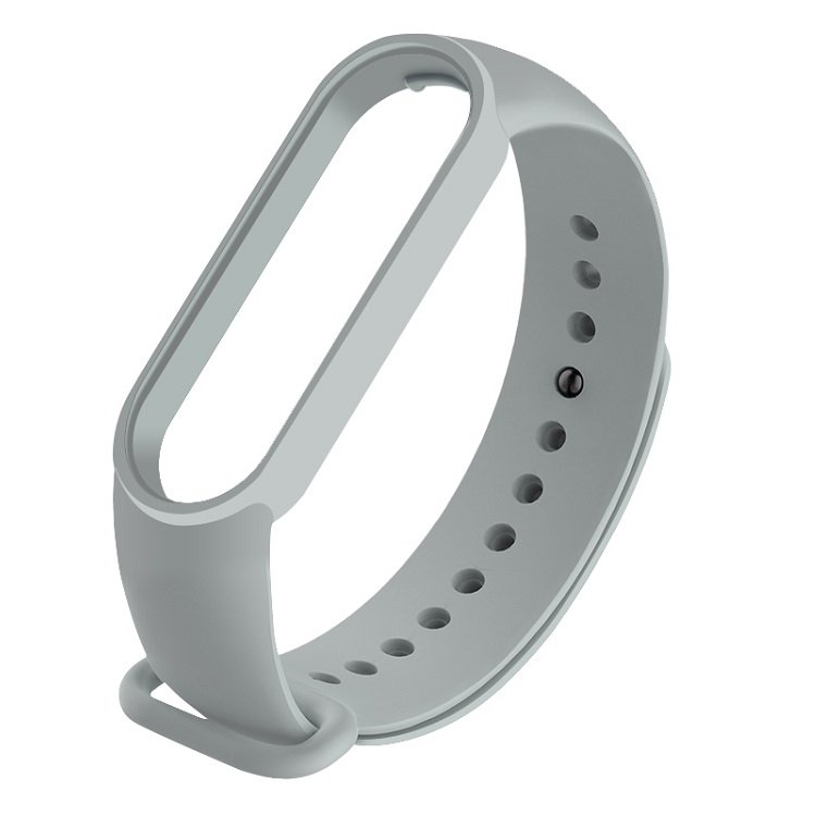 Ремешок для Mi Band 5/Mi Band 6/Mi Band 7 Red Line серый