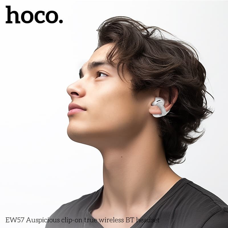Изображение Наушники беспроводные Hoco EW57 Auspicious clip-on черные фото Наушники беспроводные Hoco EW57 Auspicious clip-on черные