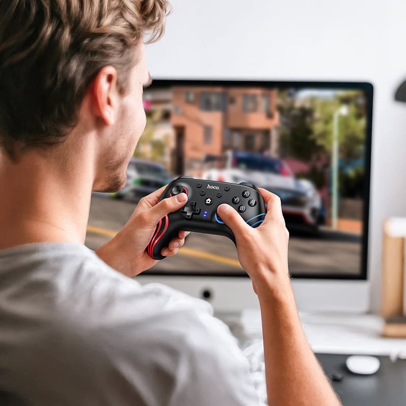 Геймпад беспроводной игровой контроллер Hoco GA2 800mAh черный