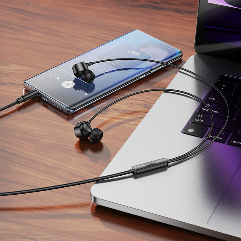 фото Наушники проводные Borofone BM94 с микрофоном Jack 3.5mm, 1.2 м, черные