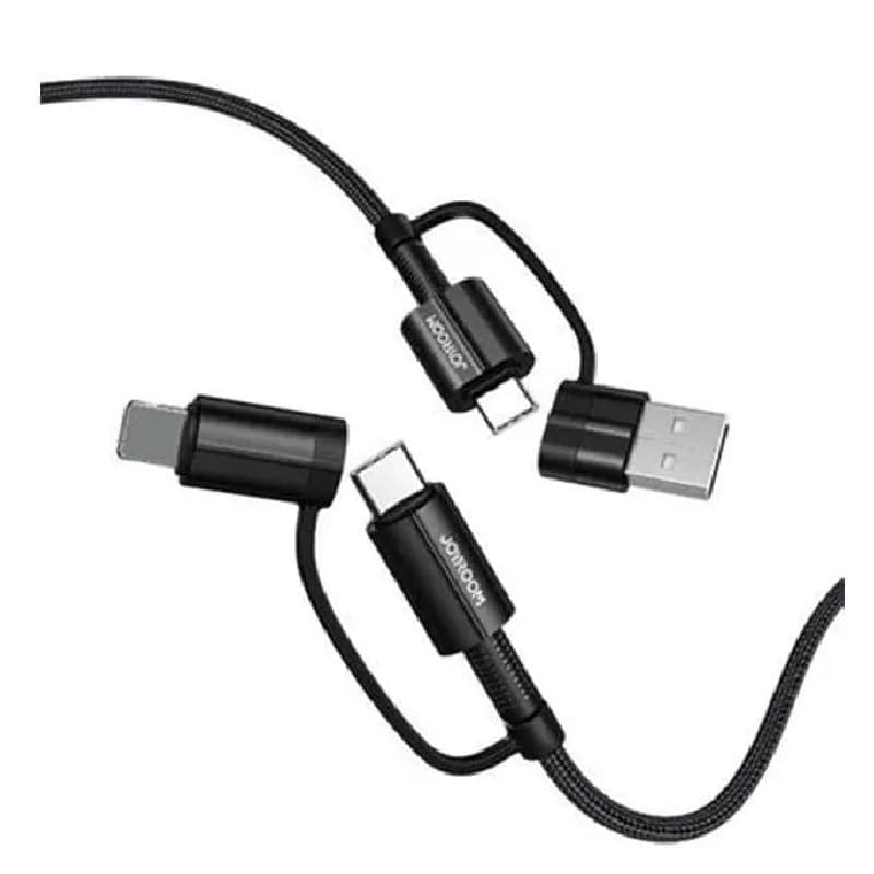 Кабель для зарядки 4 в 1 USB/Type-C to Lightning 20W/Type-C to Type-C 60W Joyroom S-1830G3 1.8м черный