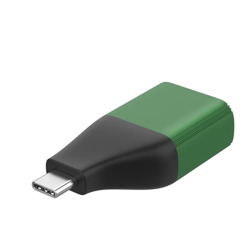 Адаптер переходник с Type-C USB на VGA Onten UC105 черно-зеленый Адаптер переходник с Type-C USB на VGA Onten UC105 черно-зеленый