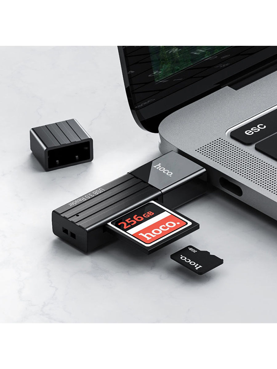 Картридер Hoco HB20 2 в 1 USB 3.0 черный Картридер Hoco HB20 2 в 1 USB 3.0 черный
