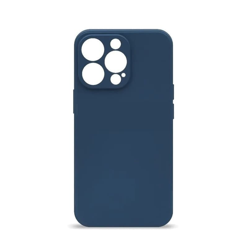 фото Чехол накладка для iphone 15 (6.1) soft силикон с защитой камеры синяя