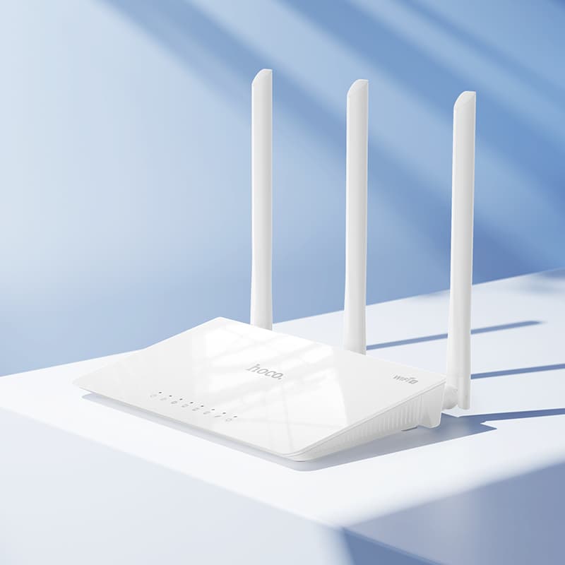 Маршрутизатор Роутер Hoco HI30 Wi-Fi4 2.4G 300Мбит/с белый Маршрутизатор Роутер Hoco HI30 Wi-Fi4 2.4G 300Мбит/с белый