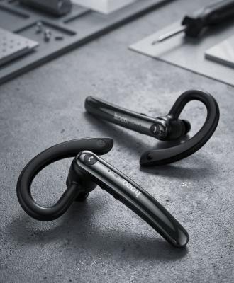 BT Блютуз-гарнитура HOCO S19 металл серая