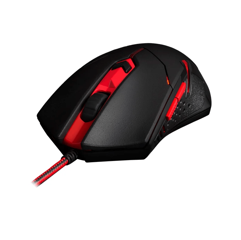 Мышь проводная Redragon M601-BA черно-красная + коврик 
