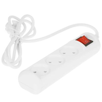 Удлинитель ЭРА U-3s-1.5m-2х1 без зазeмления с выключателем 3гнезда 1.5метра 10A ПВС 2х1мм