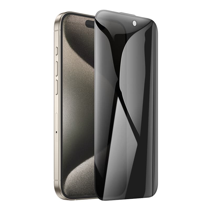 фото Защитное стекло для iphone 15 Pro 6.1 HOCO A38 антишпион 360 0.25mm черное