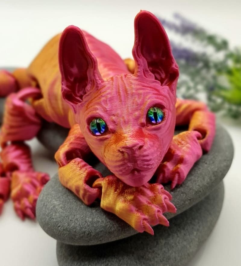 Подвижная игрушка 3D кот Сфинкс 31см Подвижная игрушка 3D кот Сфинкс 31см