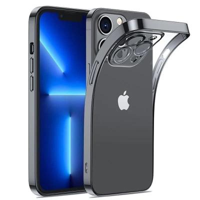 Чехол накладка для iphone 14 (6.1) Joyroom JR-14Q1 силикон с черным бампером с защитой камеры