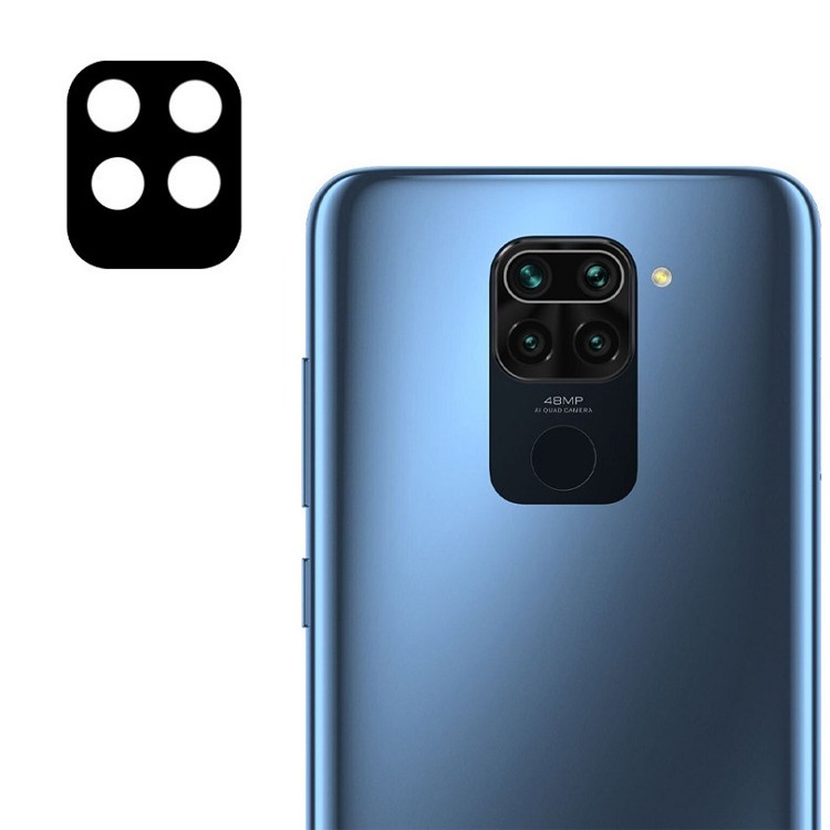 Стекло камеры для Xiaomi Redmi Note 9 черное