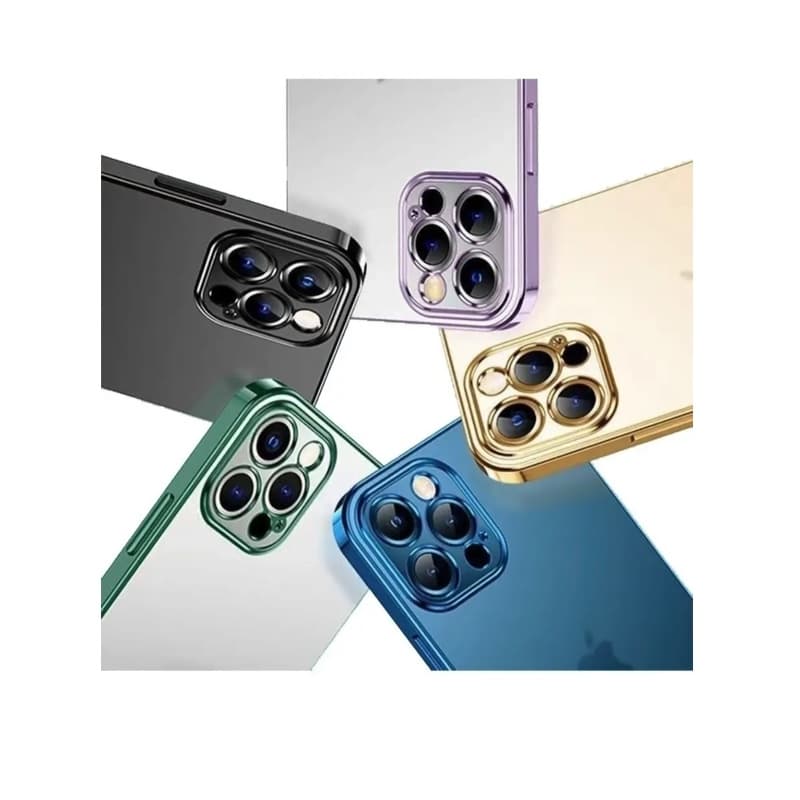 фото Чехол накладка для iphone 16 Pro Max (6.9) SULADA Color силикон прозрачный матовый с фиолетовым бампером