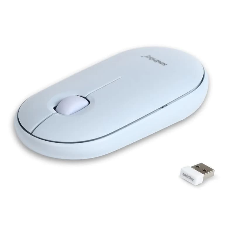Мышь беспроводная Smartbuy 590 двойной Bluetooth+USB голубая бесшумная (SBM-590D-B)