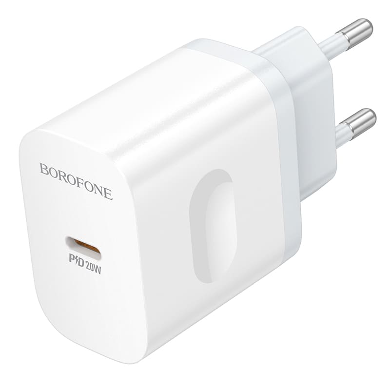 фото Сетевое зарядное устройство Адаптер Блок питания Borofone BA99A PD 20W Type-C USB-C белый