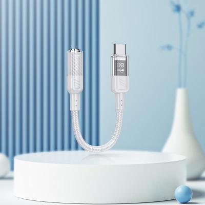 Внешняя USB звуковая карта 2 в 1 с USB на 2xJack 3.5 Hoco LS37 0.15м серая