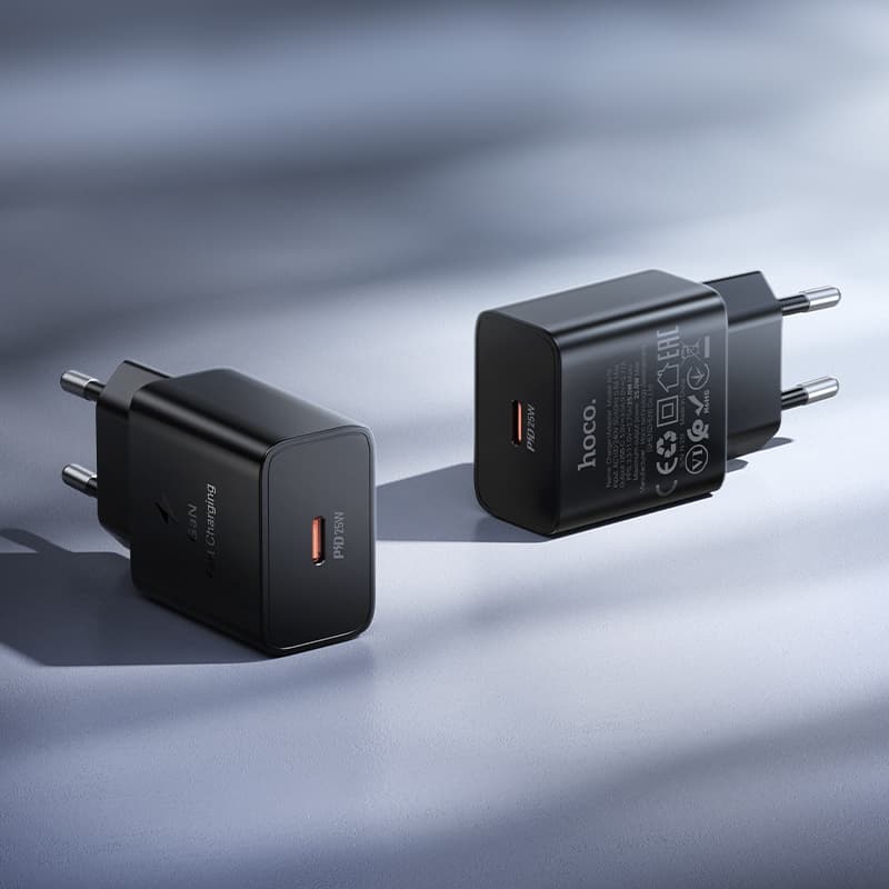 фото Сетевое зарядное устройство Адаптер Блок питания HOCO N76 GaN PD 25W Type-C USB-C черное
