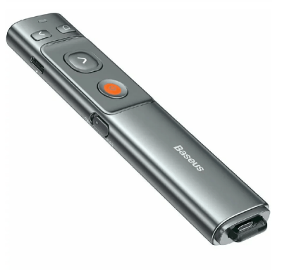 Лазерная указка-презентер Baseus Orange Dot wireless Presenter (зарядка через кабель) WKCD000013 серая