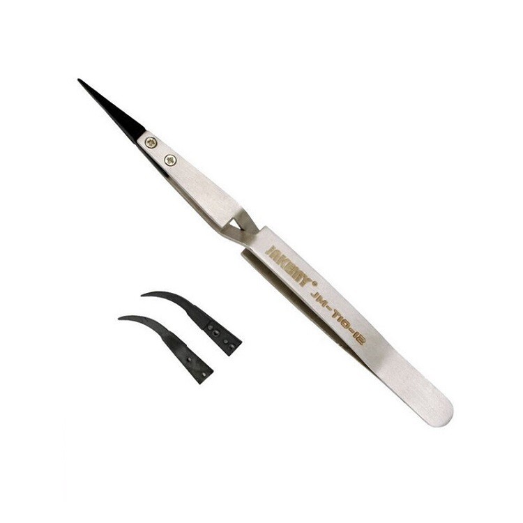 Пинцет Jakemy JM-T10-12 обратный (металл)