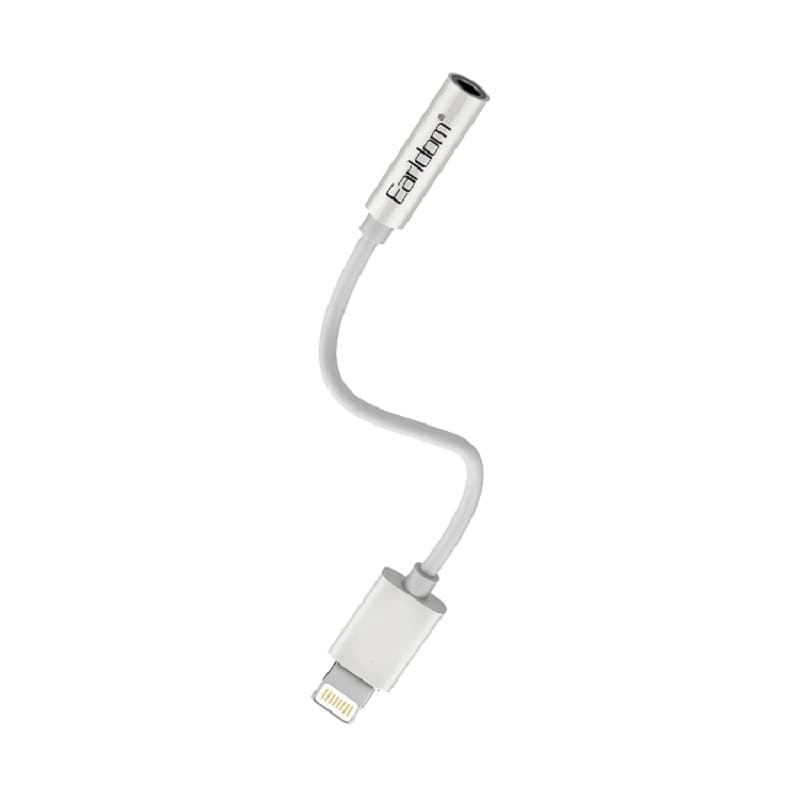 Аудио адаптер переходник для наушников iphone с Lightning на Jack 3.5 Ealdom ET-OT49 белый