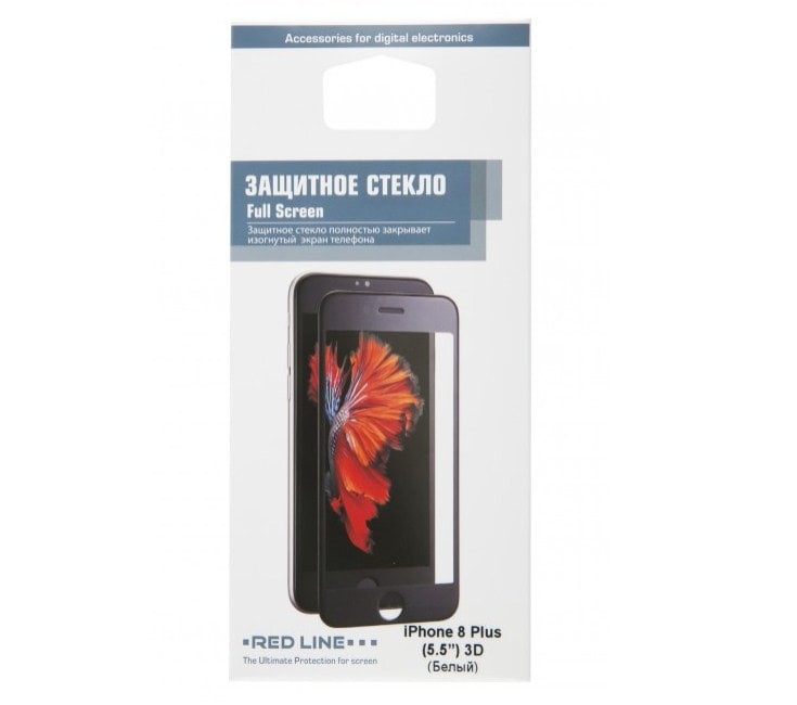 фото Защитное стекло для iphone 6 Plus 5.5 Red Line Full Screen матовое белое