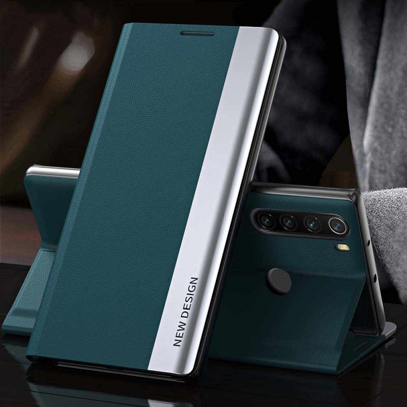 фото Чехол-книжка для Xiaomi Redmi 12X 5G New Design с магнитом зеленый