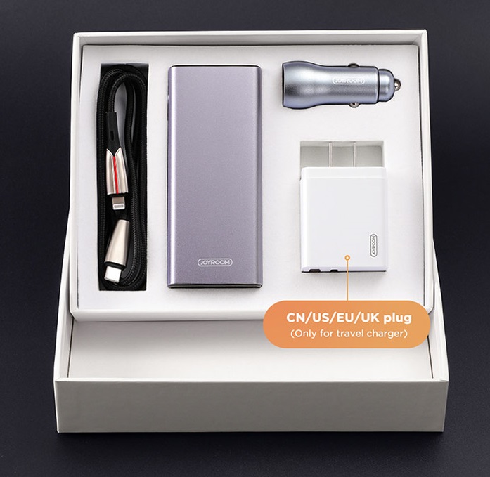 Изображение Набор Power bank 10000mAh + СЗУ + АЗУ PD + QC3.0 Joyroom Extreme Edition JR-PGTZ фото Набор Power bank 10000mAh + СЗУ + АЗУ PD + QC3.0 Joyroom Extreme Edition JR-PGTZ
