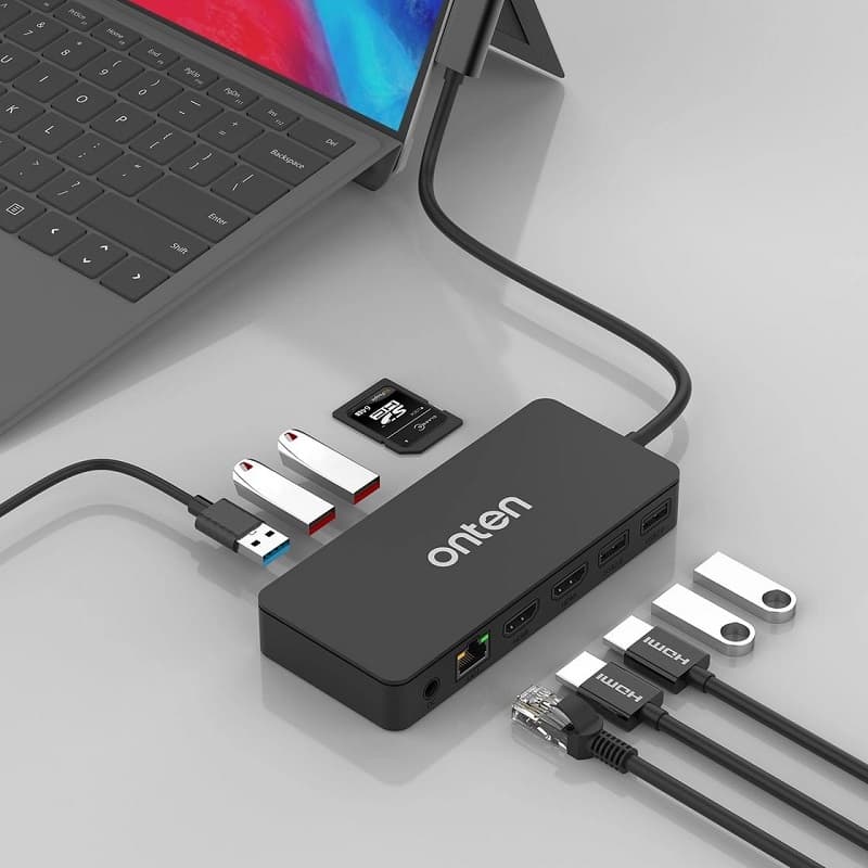 Разветвитель адаптер переходник концентратор для Microsoft Surface MST HUB Хаб Док-станция Onten OTN-SD13 12в1 Разветвитель адаптер переходник концентратор для Microsoft Surface MST HUB Хаб Док-станция Onten OTN-SD13 12в1