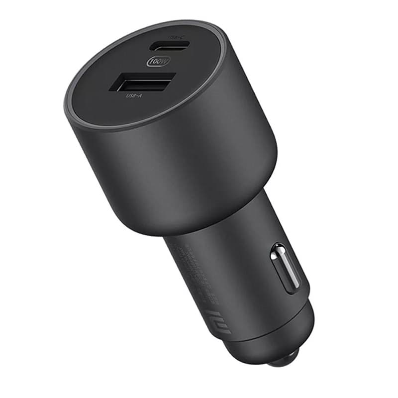 фото Автомобильное зарядное устройство + кабель Type-C to Type-C Xiaomi MI Car charger 1A1C USB 2A + Type-C 100W черная CC07ZM