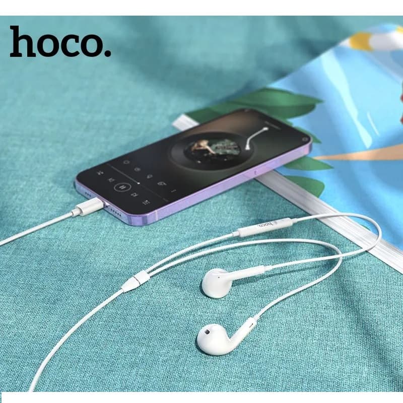 Изображение Наушники разъем Lightning для iP Hoco M111 белые фото Наушники разъем Lightning для iP Hoco M111 белые
