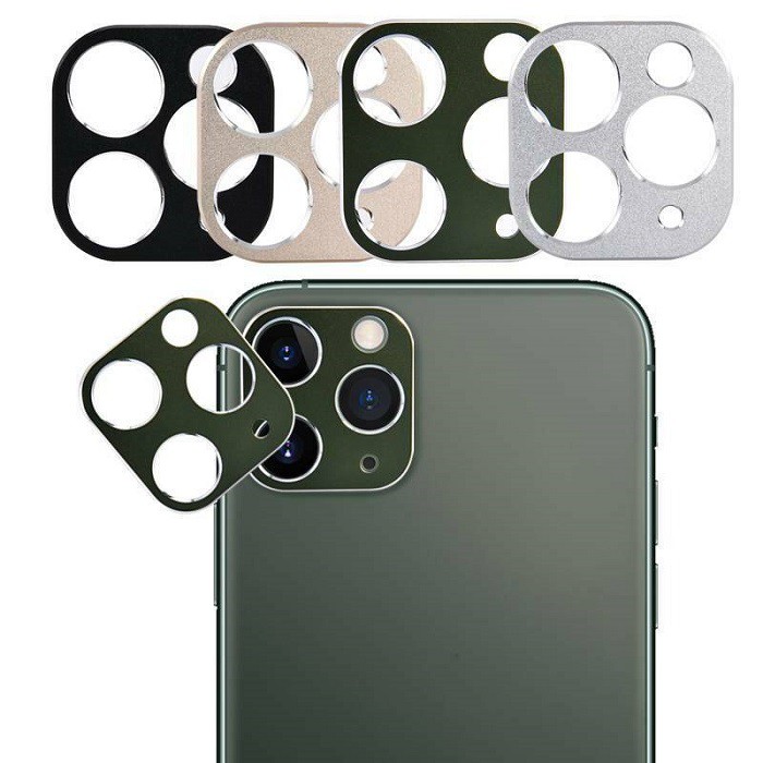 фото Защитное стекло на камеру для iphone 11 6.1 Atouchbo черное с золотой окантовкой