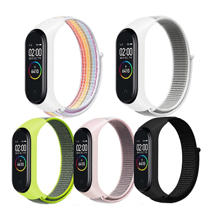 Ремешок для Mi Band 5/Mi Band 6 Red Line нейлоновый желтый