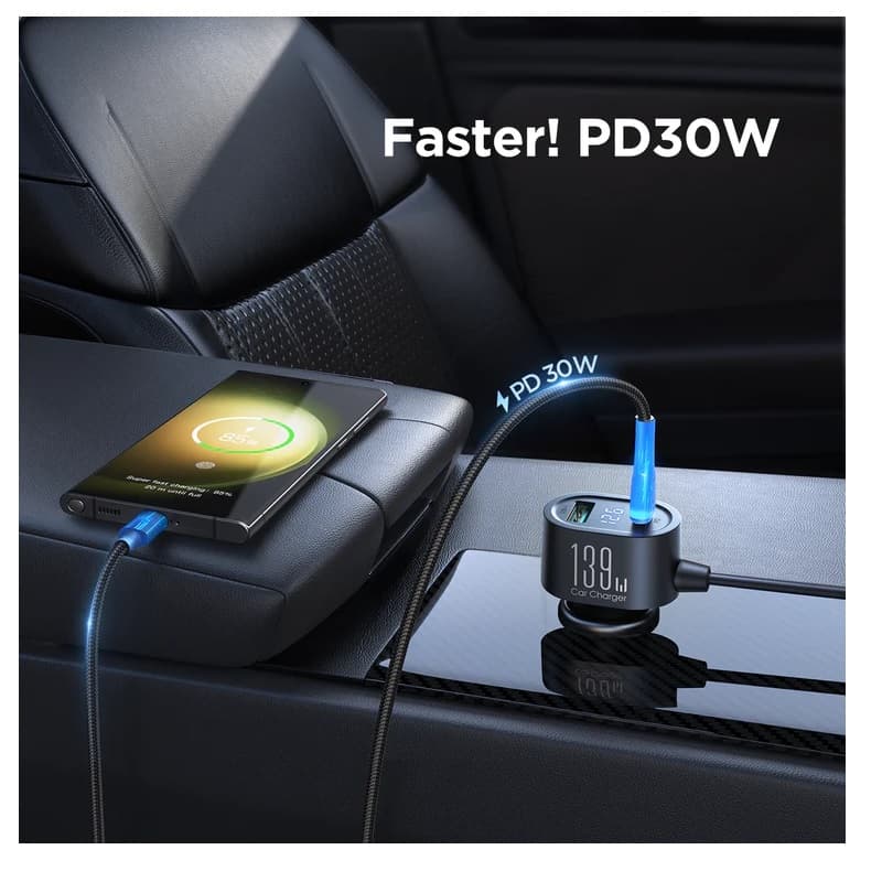 фото Разветвитель Joyroom JR-CCL01 139W 3 прикуривателя + PD 30W + 3USB черный