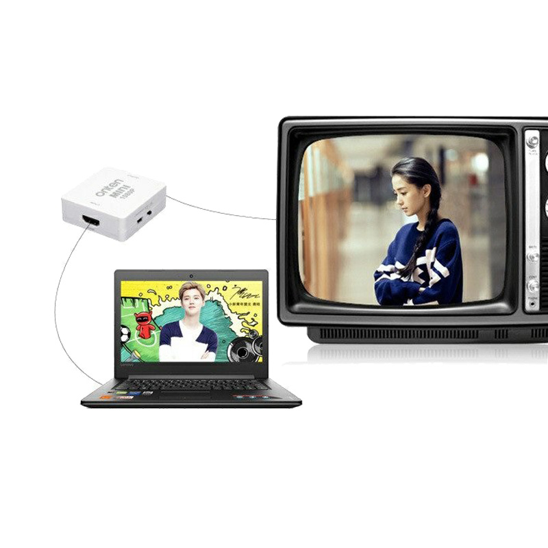 Адаптер переходник конвертер с HDMI на AV 1080P Onten OTN-7336 HDMI-3RCA белый Адаптер переходник конвертер с HDMI на AV 1080P Onten OTN-7336 HDMI-3RCA белый