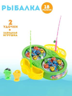Рыбалка заводная Бабочка 18 рыбок 2 удочки пластик SimaLand
