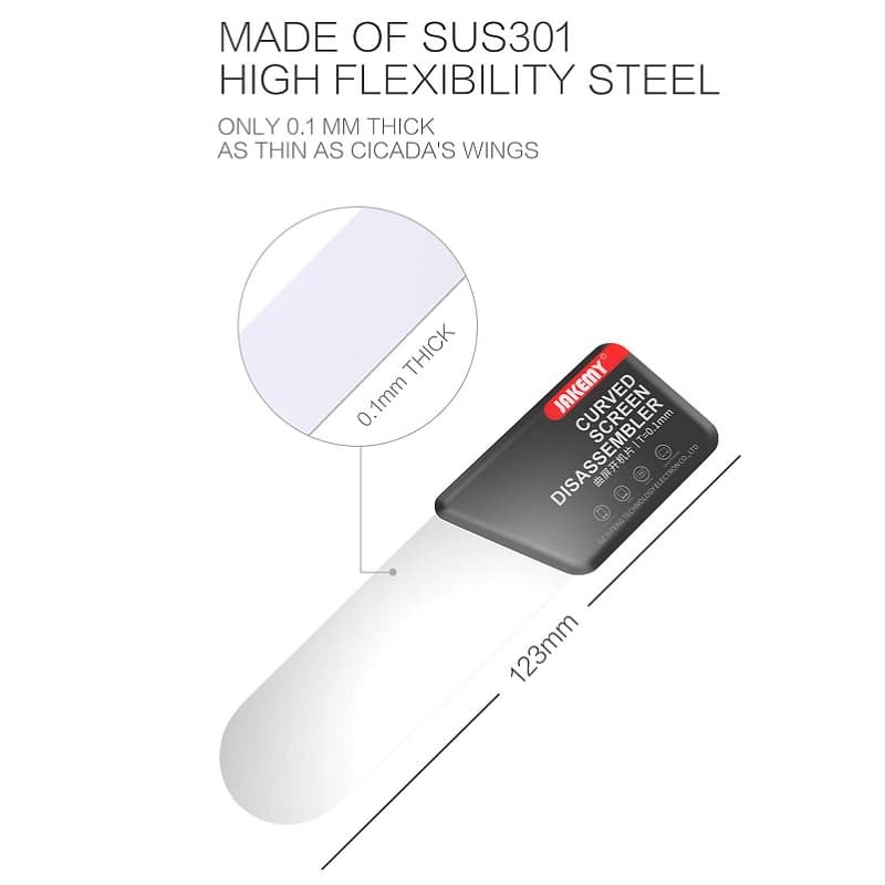 Инструмент для разборки экранов Jakemy JM-OP18, из гибкой стали, толщина 0.1 мм