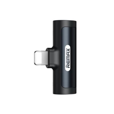 Аудио адаптер переходник для наушников iphone с Lightning на 2 Lightning Remax RL-LA04i черный