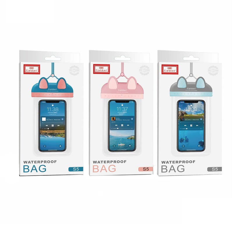 Чехол водонепроницаемый Ealdom ET-S5 225x117mm розовый