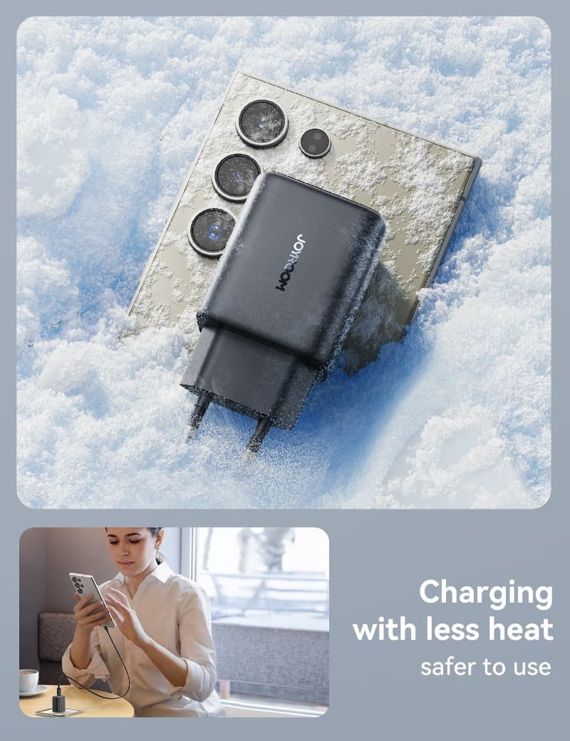 Изображение Сетевое зарядное устройство + кабель Type-C to Type-C Joyroom JR-TCF23EU PD25W Type-C USB-C черный фото Сетевое зарядное устройство + кабель Type-C to Type-C Joyroom JR-TCF23EU PD25W Type-C USB-C черный