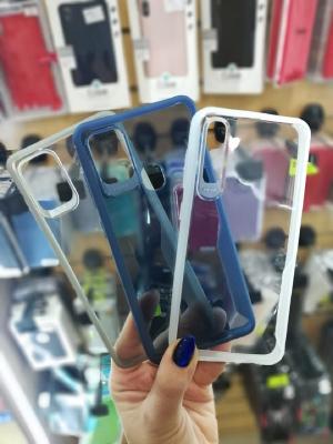 Чехол накладка для Samsung M31/M315 силикон с матовыми краями притемненная