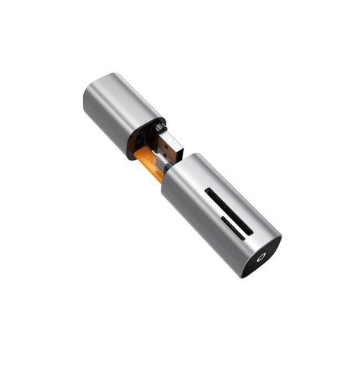Картридер Baseus Mini-cabin card reader SD/TF CADKQ-A0G серый Картридер Baseus Mini-cabin card reader SD/TF CADKQ-A0G серый
