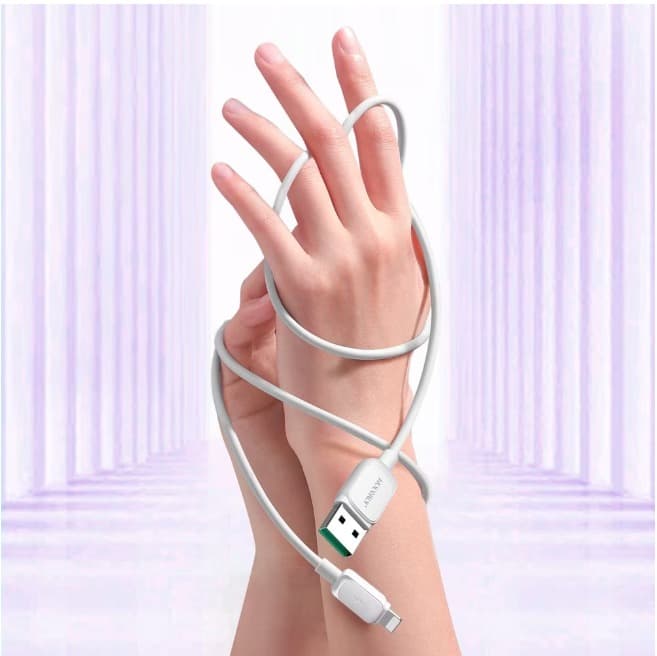 Кабель для зарядки iphone Lightning Joyroom S-A14 1.2м 3A силикон белый